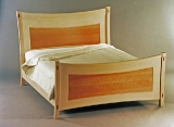 Fiddleback maple queen size bed