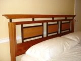 Mahogany & lacewood king size bed