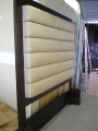 Upholstered cherry paltform bed