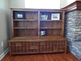 "Apothecary" fireplace cabinetry