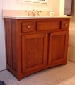 Red oak vanity