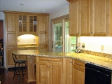 Maple kitchen buffet cabinetry