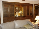 Oak display cabinets