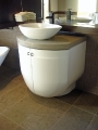 Contemporary white vanity