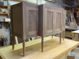 Walnut burl vanity