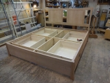 Cherry bed w/ under bed storage
