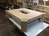 Contemporary rustic oak cocktail table