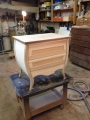 Curved nightstand
