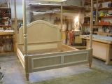 Cherry canopy bed