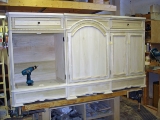 Crackled and glazed credenza