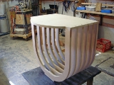 Contemporary white vanity frame