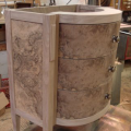 Walnut burl vanity