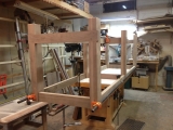 Walnut communal dining table