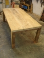 Reclaimed rustic pine dining table