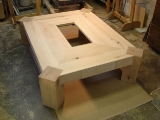 Rustic modern oak cocktail table