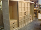 Sliding door media cabinet (closed)