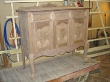 Walnut burl sideboard