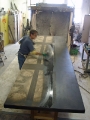 Walnut and ebony table - staining