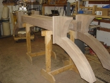 Walnut and ebony table - walnut base