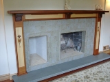 Greene & Greene style fireplace mantel 