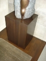 Walnut sculpture pedestal
