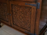 Carved entry chest (detail)