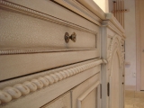 Crackled and glazed credenza - detail