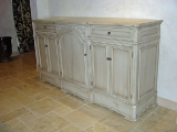 Crackled and glazed credenza