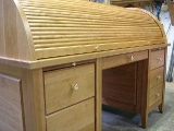 Contemporary cherry rolltop desk