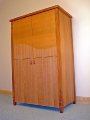 Mahogany & lacewood armoire