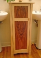Maple & rosewood bath cabinet