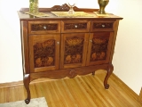Walnut burl sideboard