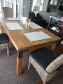 Distressed alder dining table