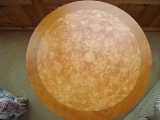 Cherry and maple burl table