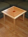 Eucalyptus and maple end table