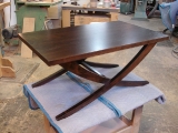 Walnut X leg coffee / cocktail table