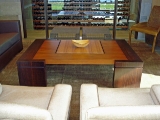Wenge, mahogany & paldao cocktail table
